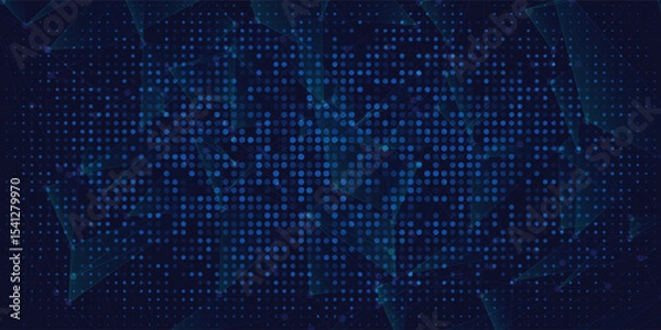 Fototapeta Triangles with Particles Background vector