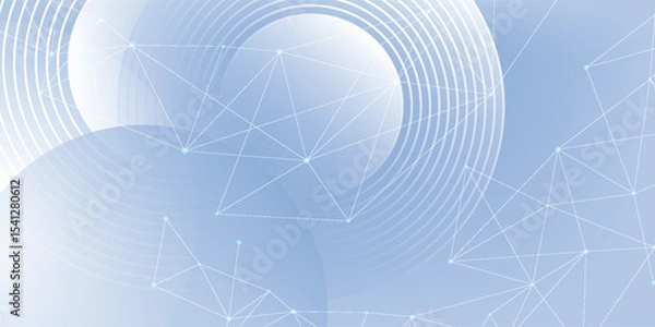 Fototapeta Abstract blue modern background with circle elements. Digital technology concept. modern vector illustration