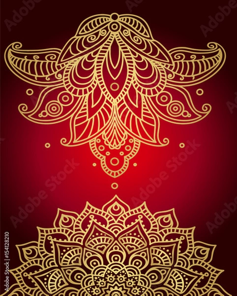 Fototapeta Индуизм - татуировки мандала, мехенди