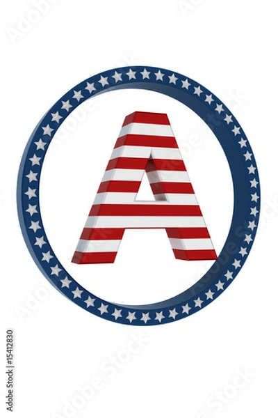 Fototapeta USA flag ameri sign