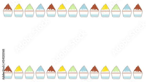 Obraz カラフルなかき氷のフレーム