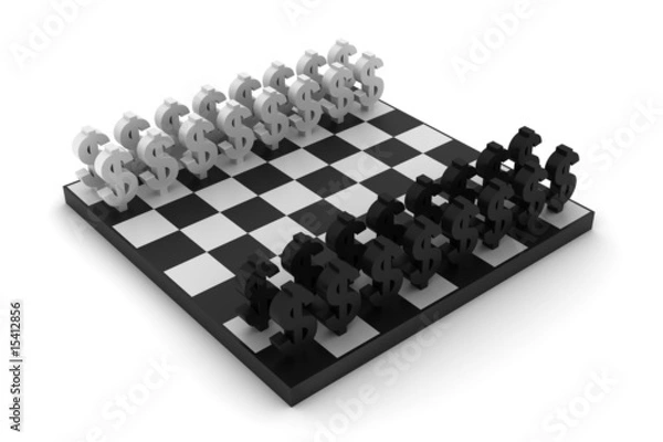 Fototapeta Dollar chess