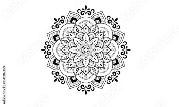 Fototapeta Vector flower mandala  design fully editable high quality