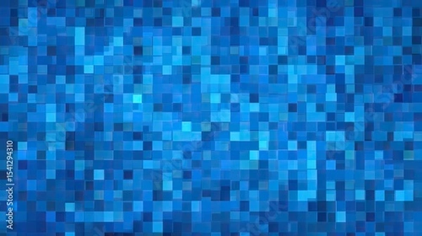 Obraz Abstract Blue Mosaic Pattern with Vivid Squares and Textures