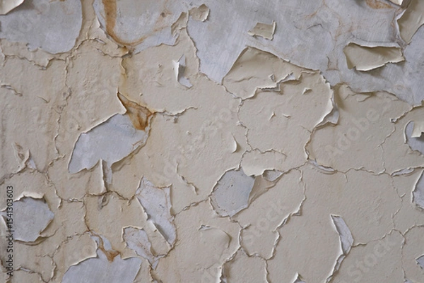 Obraz 剥がれた白い壁
