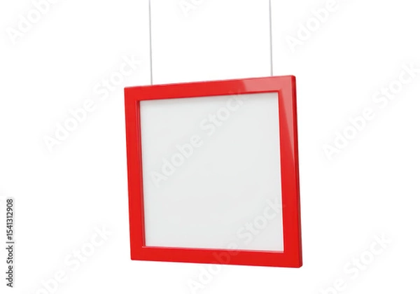 Fototapeta Isolated Red Hanging Frame