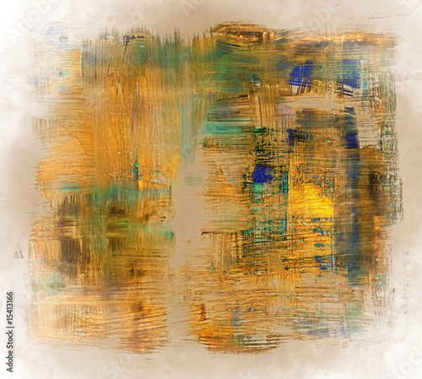 Fototapeta Hand-painted background. SELF MADE.