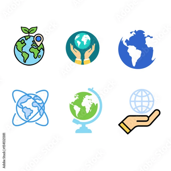 Fototapeta Global icon vector