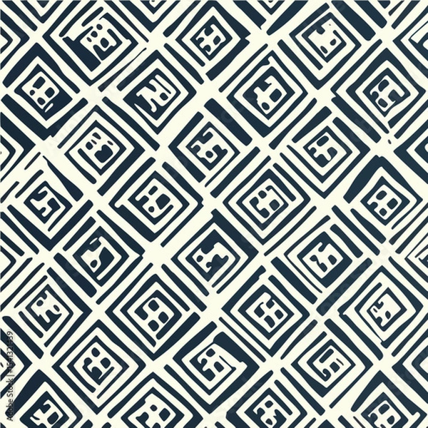 Fototapeta Diamond Shaped Geometric Repeating Pattern