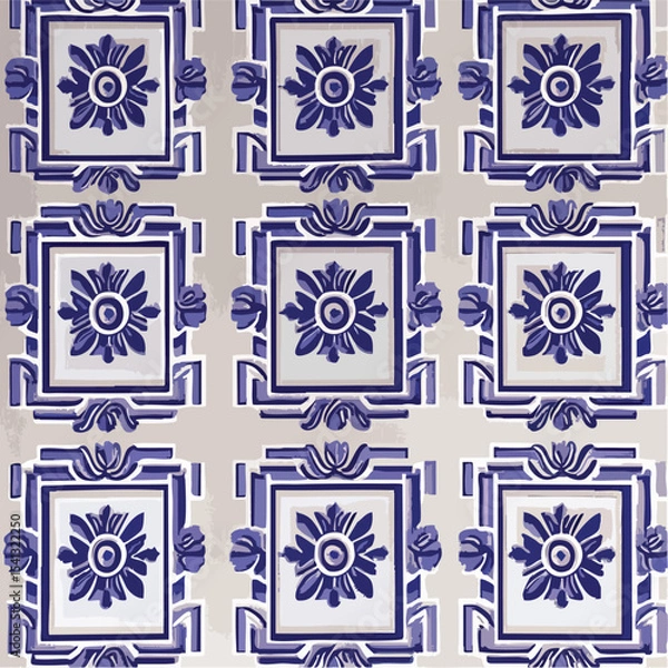 Fototapeta seamless pattern with flowers