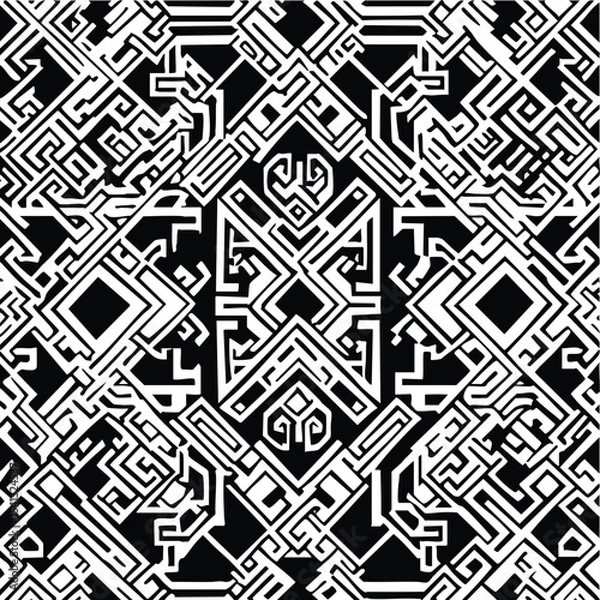 Fototapeta Intricate Abstract Maze Pattern