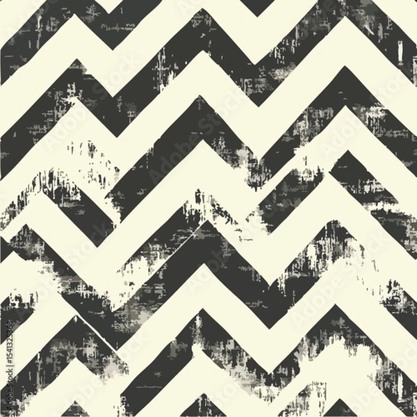Fototapeta Zigzag Chevron Pattern – Vintage Style