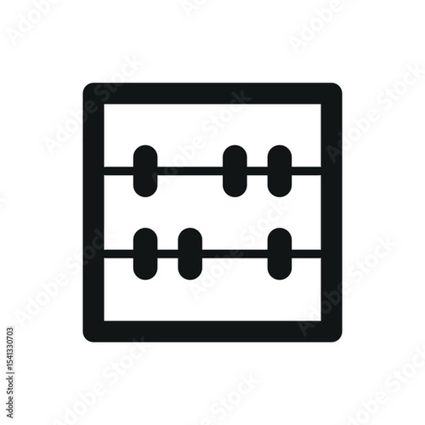 Fototapeta Solid abacus icon with bold beads. Perfect for finance and traditional counting.