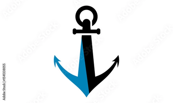 Obraz vector anchor logo design