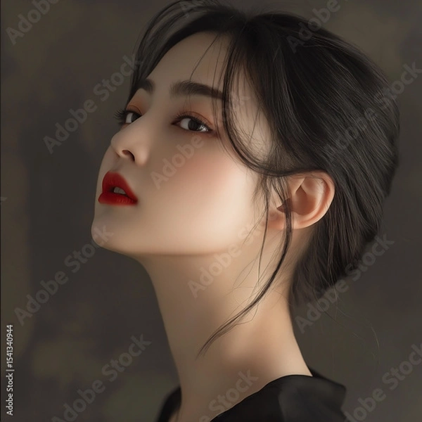 Obraz Ethereal Elegance Captured in Timeless Silhouette