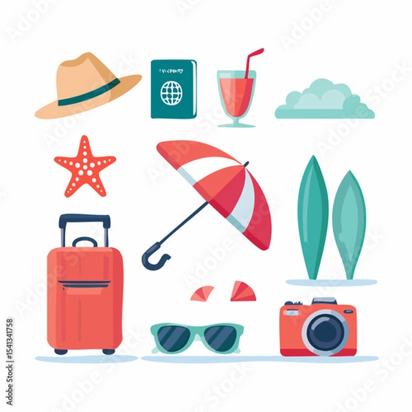 Obraz Summer Travel Icon Set