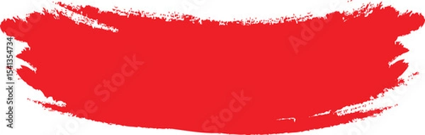 Fototapeta Grunge Paint stripe . Vector brush Stroke . Distressed banner . Red isolated paintbrush collection . Modern Textured shape . Dry border in Red