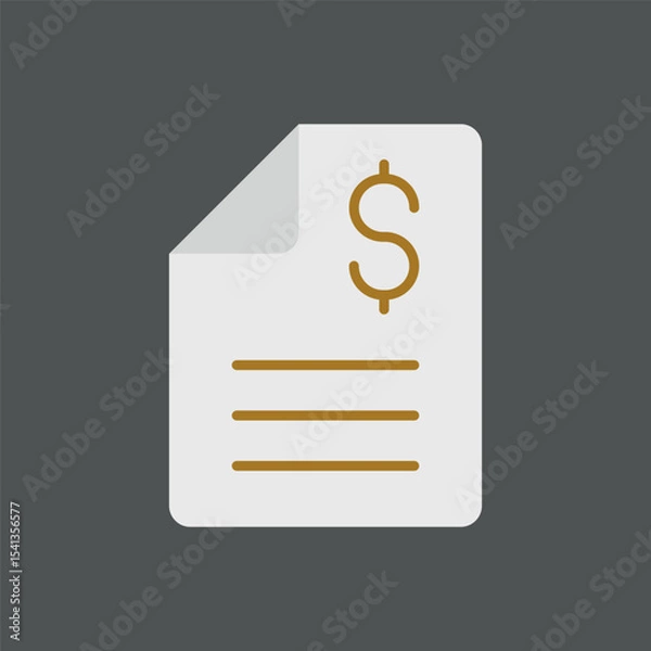 Fototapeta Colorful statement page with dollar sign detail. Useful for app or online finance themes.