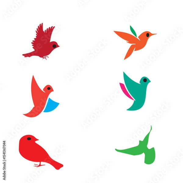 Obraz  Flying Birds Vector Set