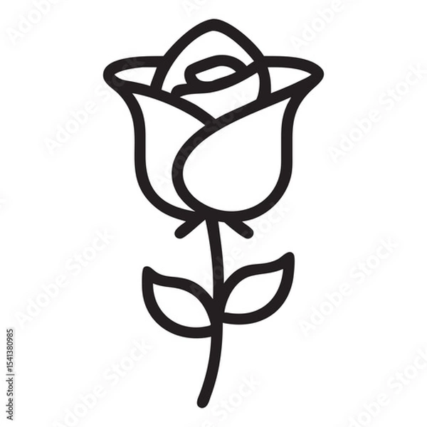 Fototapeta  Rose flower vector art.