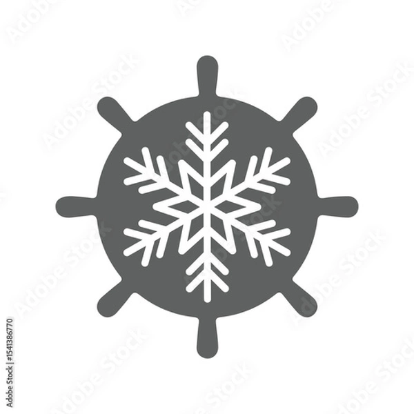 Obraz christmas snowflake on white background