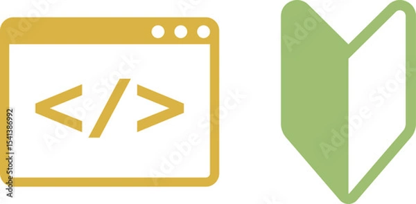 Fototapeta プログラミング　初心者　アイコン