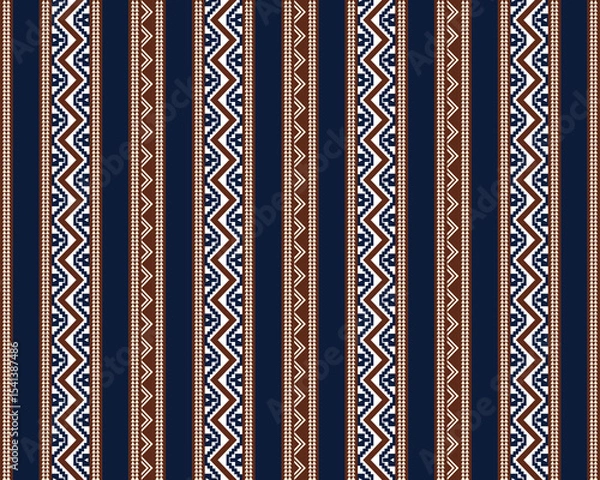 Obraz Vector illustration of abstract ethnic geometric pattern design for background or wallpaper