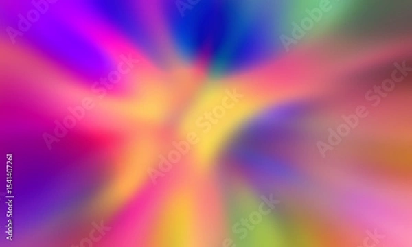Fototapeta abstract blurred background and radiant colorful, purple, blue, yellow, and green, and creating a sense of motion background, object, picture, color, fashion, name card, copy space