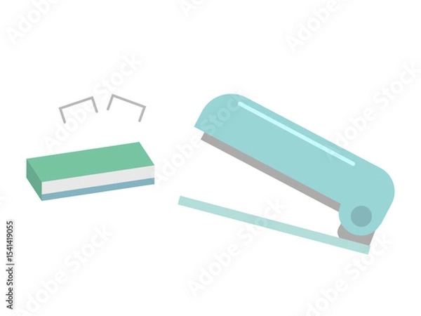 Obraz ライトブルーのホチキス