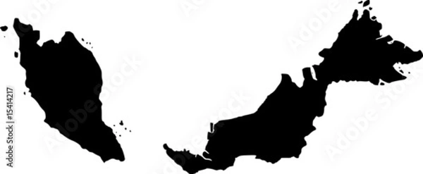 Obraz Mapa wektorowa Malezji