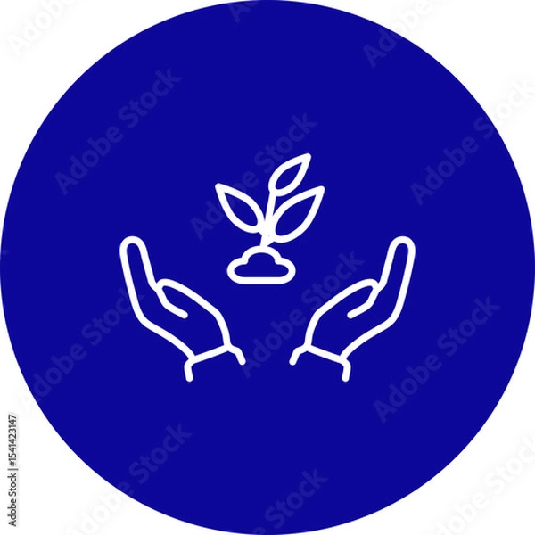 Obraz Nature Conservation  Vector Blue Circle Icon Design