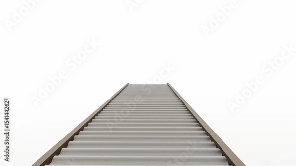 Fototapeta Long Staircase Ascending to Bright Future Steps to Success Growth and Opportunity