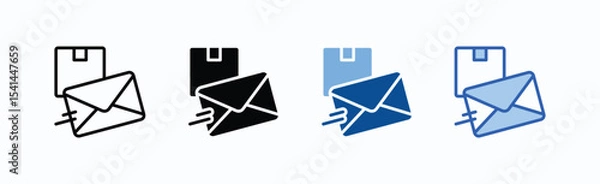 Obraz Mail icon sheet multiple style collection isolated vector