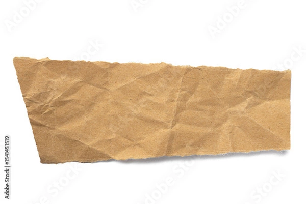Fototapeta Torn yellow old parchment with shadow