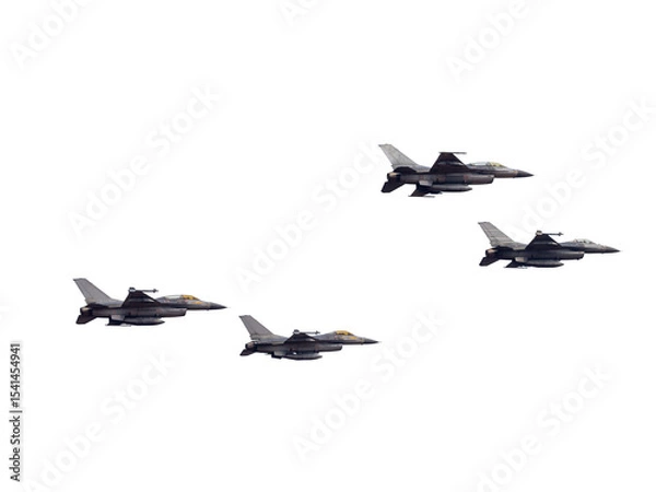 Fototapeta Fighter jet fighter isolated on a white background.