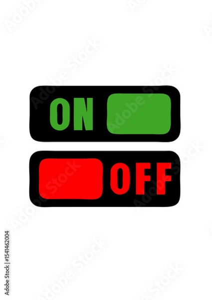 Fototapeta bouton on off