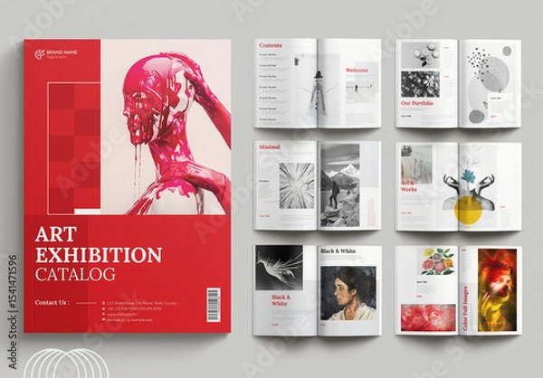 Obraz Minimal Art Exhibition Catalog Template