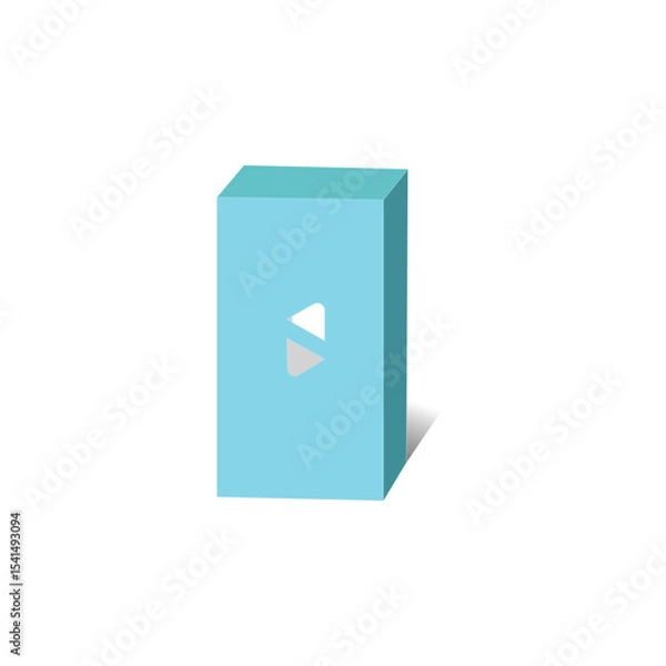 Fototapeta Display custom gift box 3D template, vector file