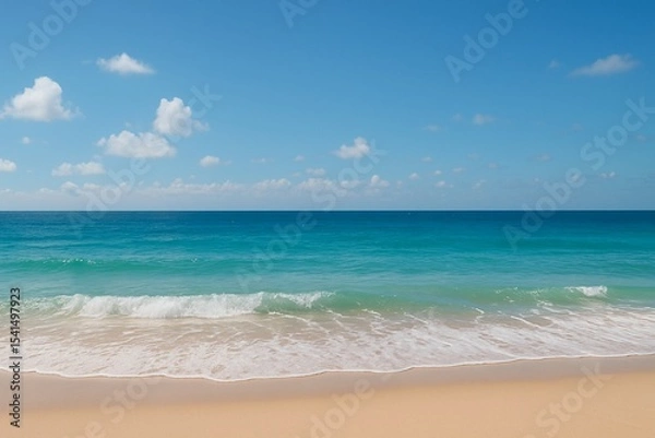 Obraz tropical beach with blue sky