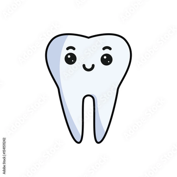 Obraz Dental clinic tooth cartoon design vector illustration.