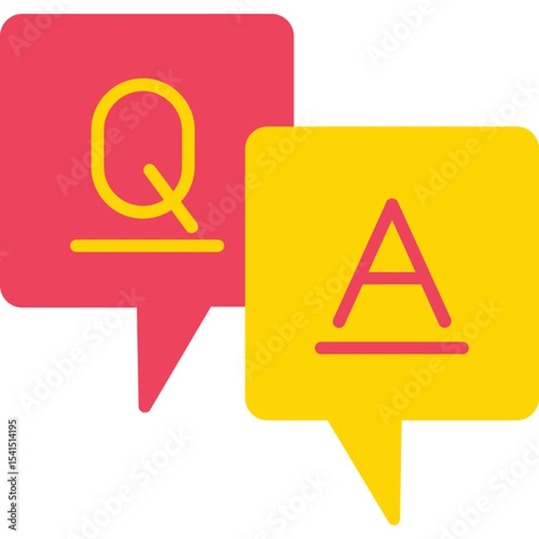 Obraz Question And Answer Vector Icon Design