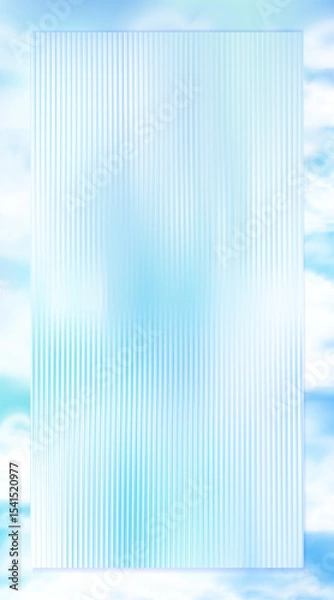 Fototapeta Softly blurred sky background with a smooth vertical glass effect, creating a dreamy and futuristic feel. Perfect for elegant and modern digital design.