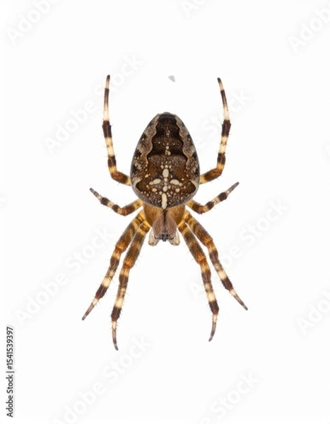 Obraz Spider close view over white background, no shadow