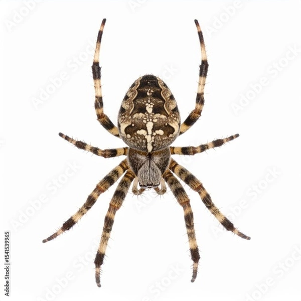 Obraz Spider close view over white background, no shadow