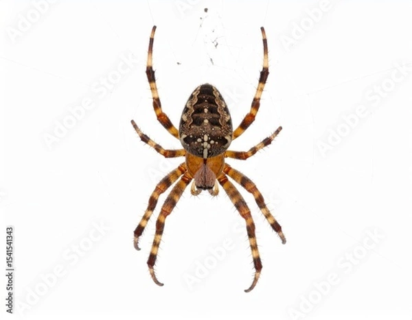 Obraz Spider close view over white background, no shadow