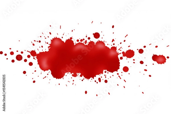 Obraz Red Ink Splashes Design Element Perfect for Branding Logos and Artistic Projects