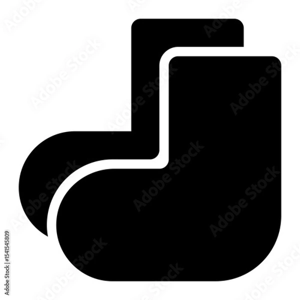 Obraz socks black glyph icon