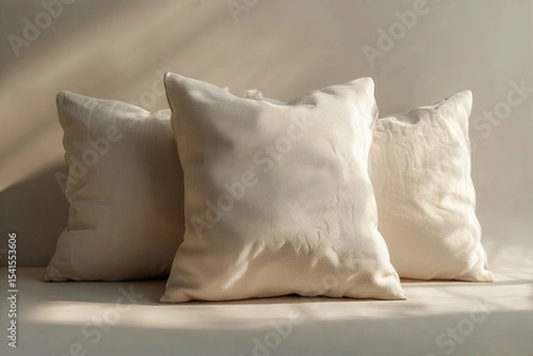 Obraz isolated background mock up template pillow in soft color