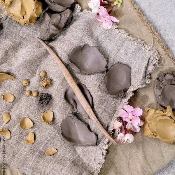 Fototapeta Creating a Clay Flower