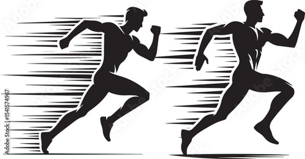 Obraz human run vector icon 